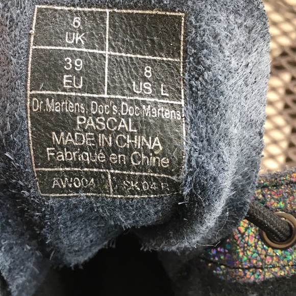 DR MARTENS PASCAL SPARKLE IRIDESCENT CRACKLE BOOTS - Picture 8 of 10